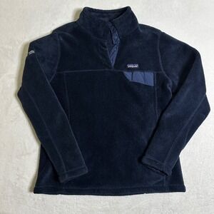 Patagonia Re-Tool Snap-T Fleece Pullover Women's XL Navy Blue Polartec Workwear